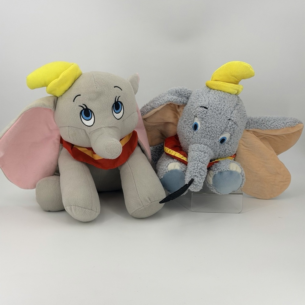 Disney Theme Parks Disney World Disneyland Dumbo Plush Stuffed Elephant Lot Of 2